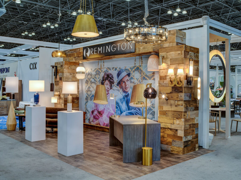 Remongton Lighting's Booth at BDNY 2023 at New York's Jacob Javtis Center.